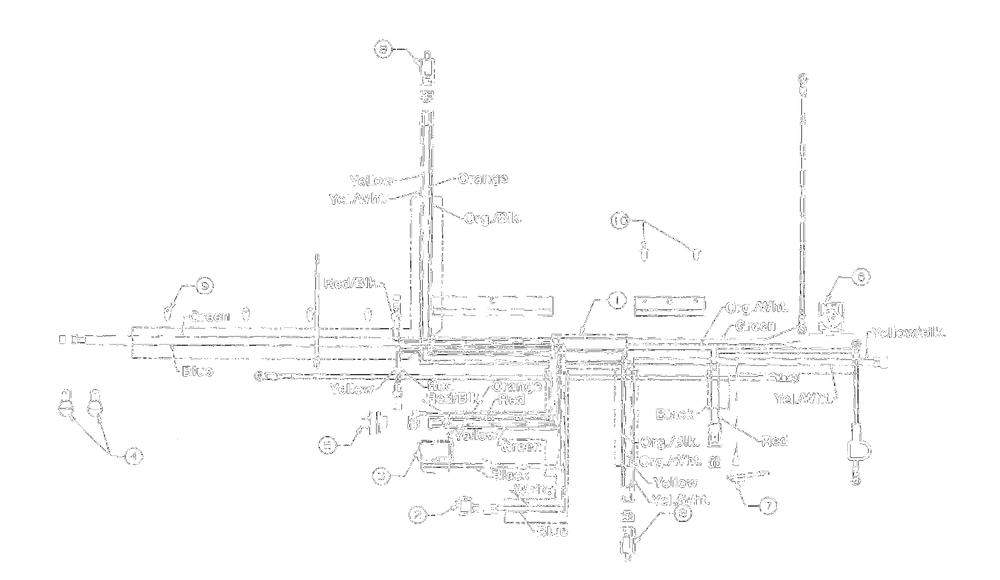 Electrical/Switches Diagram and Parts List for 13AM675G372 1997 Yard Machines Lawn Tractor